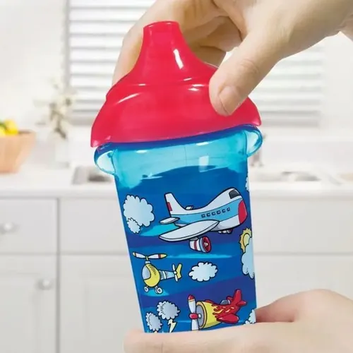 Vaso Aprendizaje Con Válvula Antivuelco X2 266ml Munchkin Azul Transportes