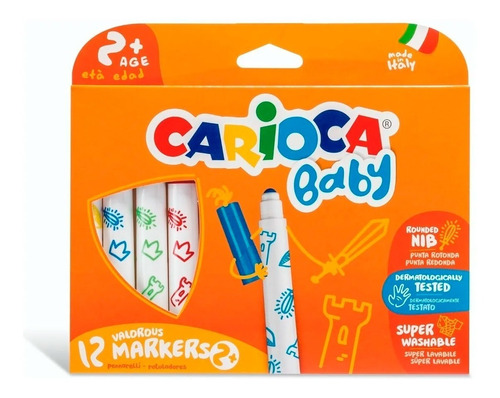 Marcadores Carioca® Baby X12 Colores Design Italy 42814