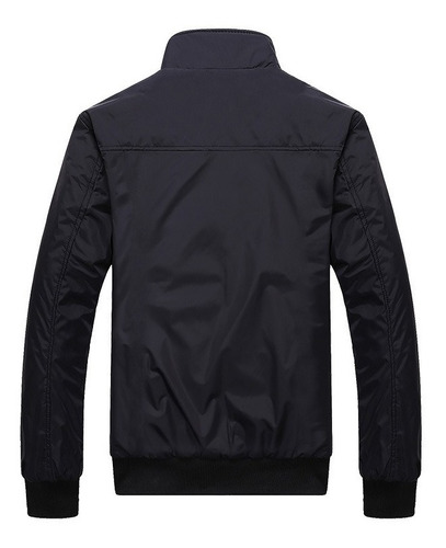 Chamarras Bomber Hombre Casual Color Sólido