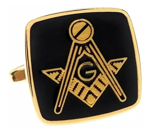 Mancuernillas Thot Ra Mason Masonico Dorado Y Negro E-818