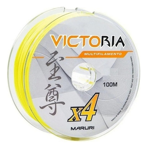 Linha Multifilamento Victoria X4 - 0,20mm 29lbs 100m Amarela