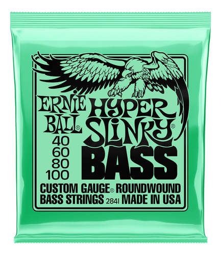 Ernie Ball 2841 Cuerdas Bajo Electrico Hyper Slinky 40-100