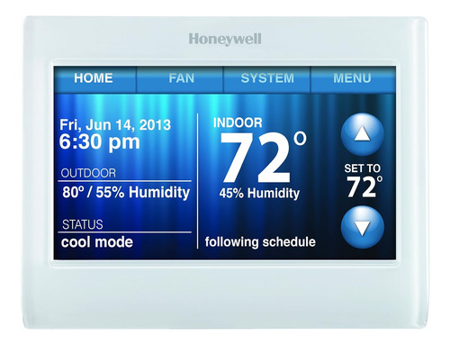 Termostato Programable Honeywell Wifi 9000 Con Pantalla Tac