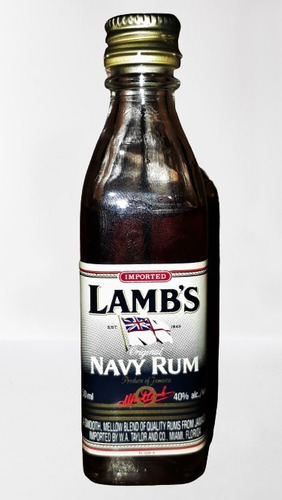 Botellita Miniatura Lamb`s Navy Rum Jamaica Escocia 1995 