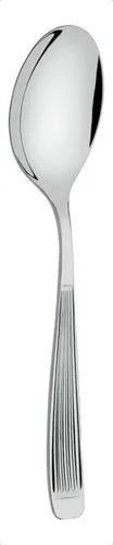 6 Cucharas Carol Mesa Acero Inoxidable Mango Rayado