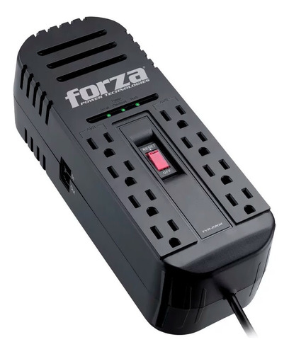 Estabilizador Forza Fvr 2202 8 Tomas 2200va/1100w Negro