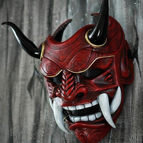 Máscara Demoníaca Hannya, Japonesa, Oni Samurai, Noh Kabuki,