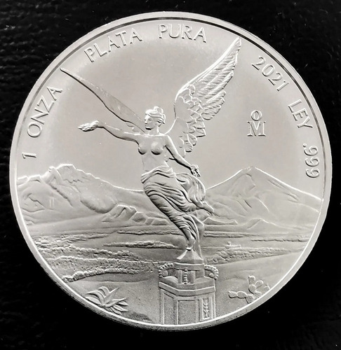 Imagen 1 de 5 de Onza Plata Libertad 2021 En Su Capsula