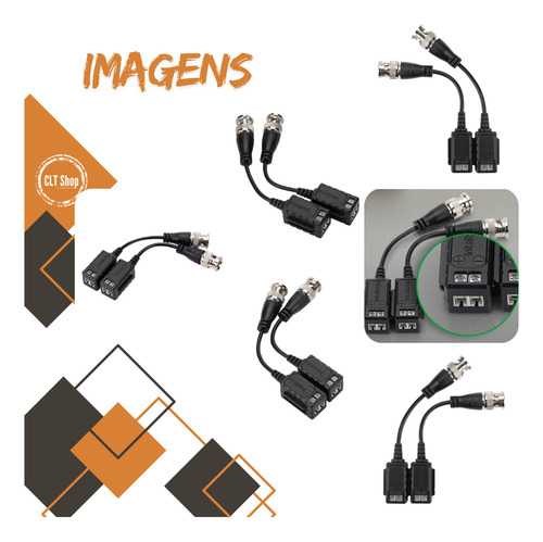 4 Pares Balun Passivo Vídeo Vb 501 P Intelbras Resolução 4k