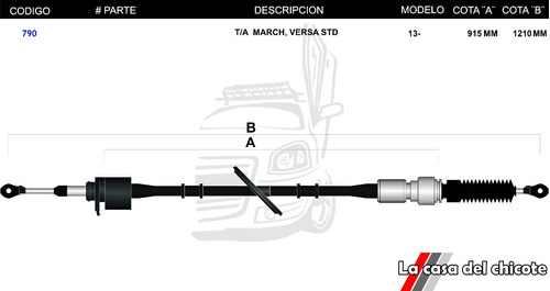 Chicote Selector De Velocidades Automatico March Versa 2016-