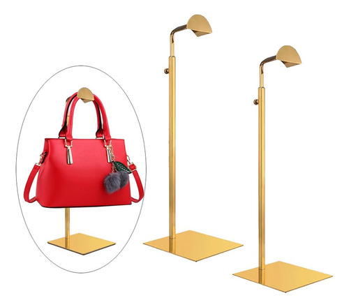 2 Pieces Adjustable Metal Handbag Rack Tabletop Handbag