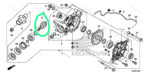 Piñon Cardan Honda Foreman 500 Trx500fa Fm 15-23 Rubicon