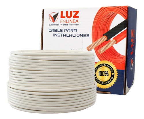 100m Cable Calibre 12 Para Casa Instalación Eléctrica Thw Cubierta Blanco