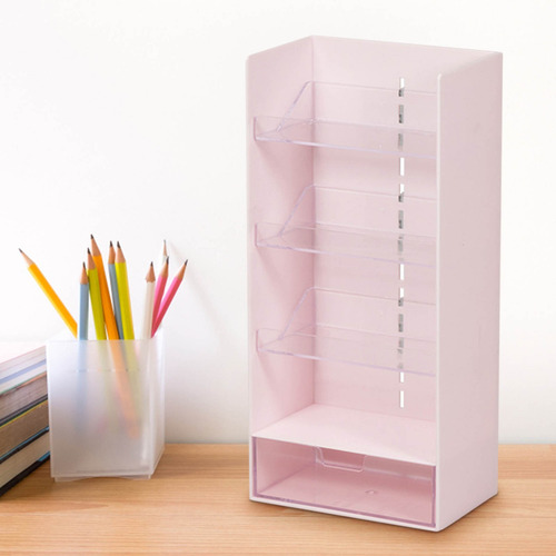 Caja De Almacenamiento De Escritorio T Con Repisa Plana Tran
