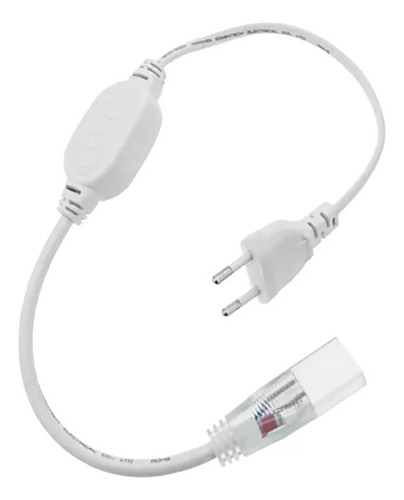Kit 5 Cabo Alimentação Rabicho P Mangueira Led Neon 110/220v Luz Unica 127/220v
