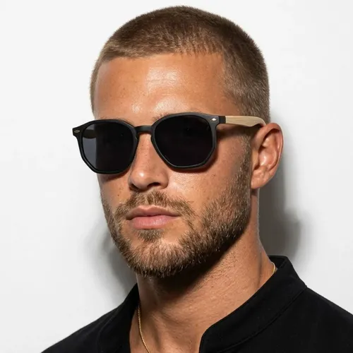 Óculos De Sol Masculino Unissex Proteção Uv400 Hexagonal Ntf