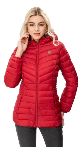 Parka roja mujer hotsell