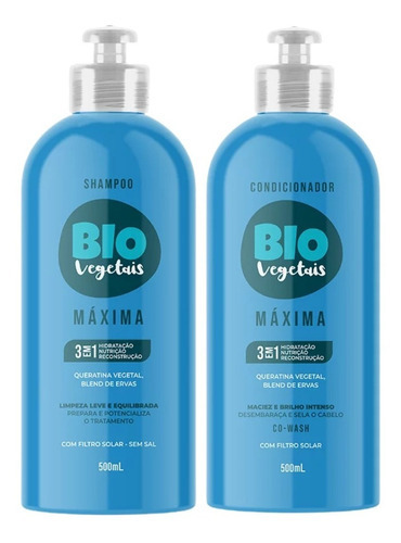  Shampoo & Condicionador Máxima 3em 1 Bio Vegetais
