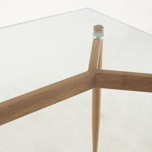 Mesa Comedor Living Rectangular Tulip Vidrio Templado 120cm Vidrio