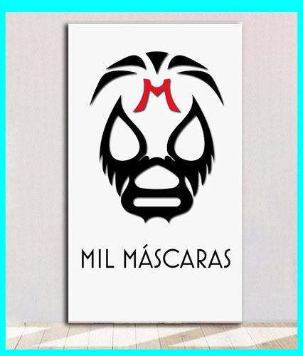 Cuadro Decorativo Lucha Libre 29x50 Cm Luchador Mil Mascaras
