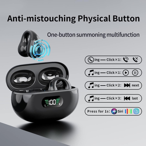Auriculares Deportivos Comodos Clip Inalambricos Android