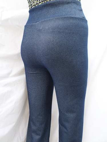 Imagen 2 de 10 de Pantalòn Recto Tipo Calza Tela Jean Elastizada