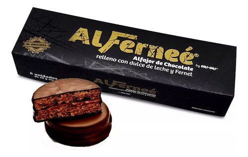 Alfajor Alfernee Chocolate 40 Gr.- Pack 6 -fernet - Ind Arg.