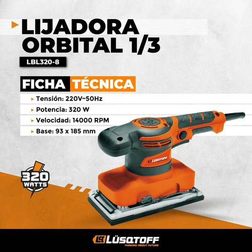 Lijadora Orbital Lusqtoff Lbl320-8 1/3 320w