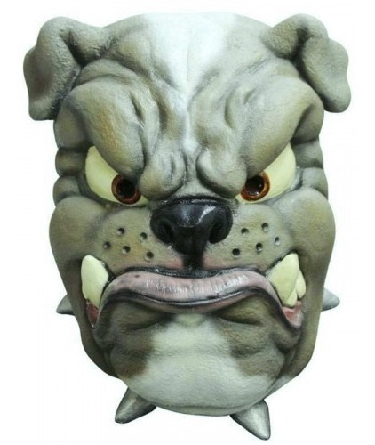 Mascara De Bulldog. Perro. Disfraz Para Fiestas. Halloween
