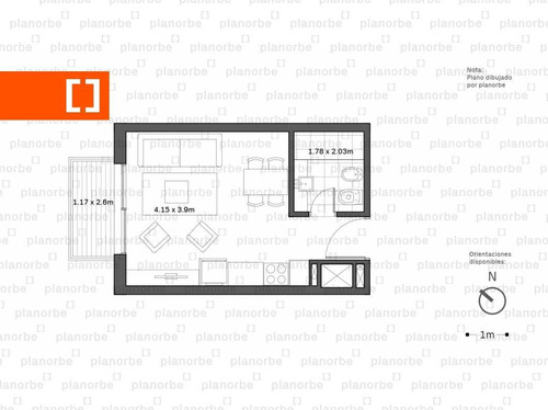 Venta De Apartamento Monoambiente En Buceo, Rambla 42 Unidad 105