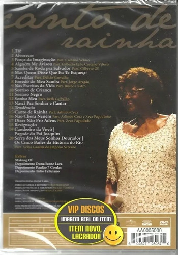 Dvd Dona Ivone Lara Com Arlindo Cruz Zeca Pagodinho Lacrado!