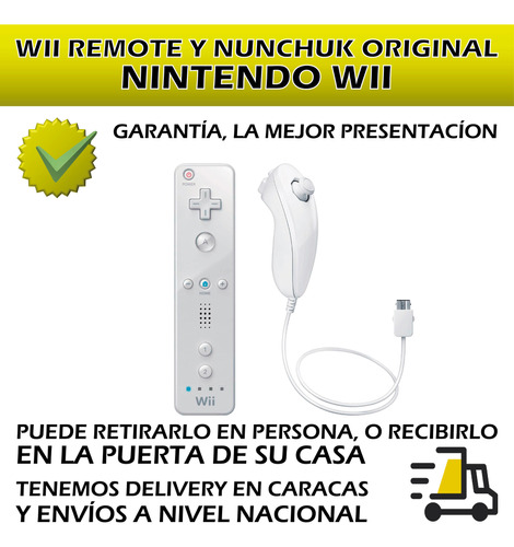 Control Wii Remote + Nunchuck Para Consola Nintendo Wii 