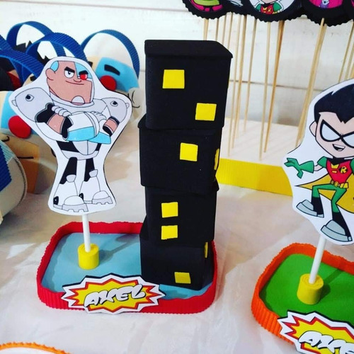 Cotillón Completo Para 15 Niños Jovenes Titanes