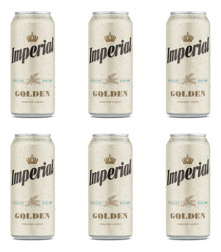 Cerveza Imperial Golden Lata 473ml Pack X6 Unidades