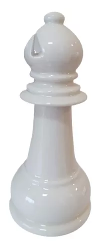 Peça de Xadrez Decorativa Torre Branca