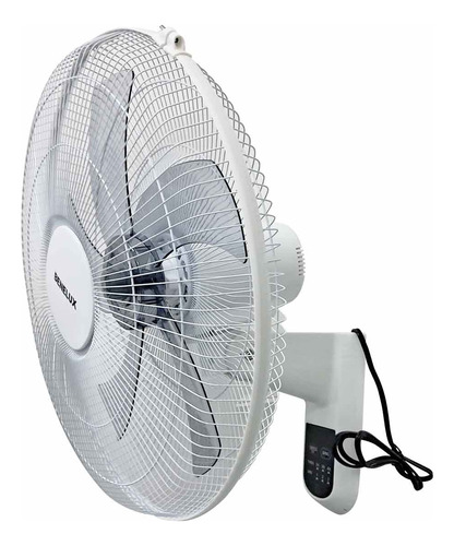 Ventilador Pared 18puLG 5 Aspas Blanco 70w Benelux Con Timer