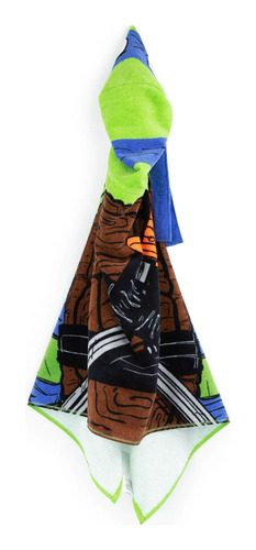Toalla De Baño Tortugas Ninja Con Gorro P/niños*sk