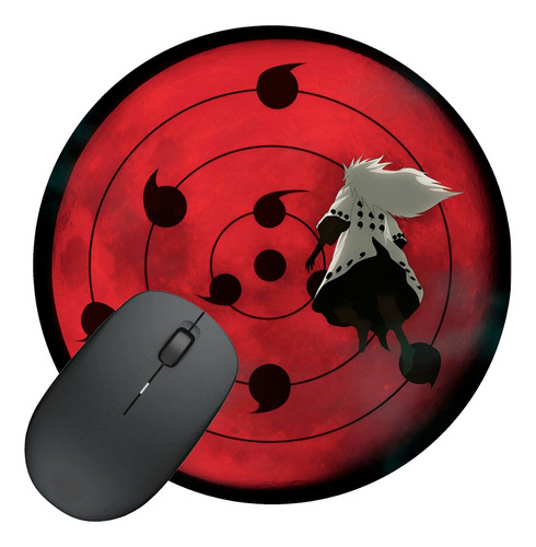 Mousepad Redondo Nuevo Alfombrilla Madara Sharingan Naruto