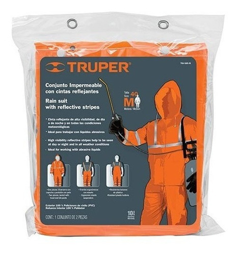 Pilot Lluvia Reflectivo Impermeable Ignifuga Truper Tra-nar