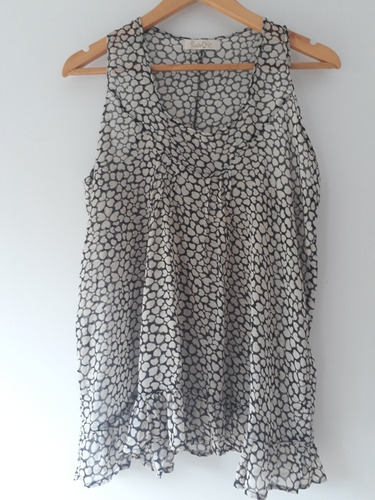 Remera Musculosa Marca Punto Cruz De Gasa Corazones