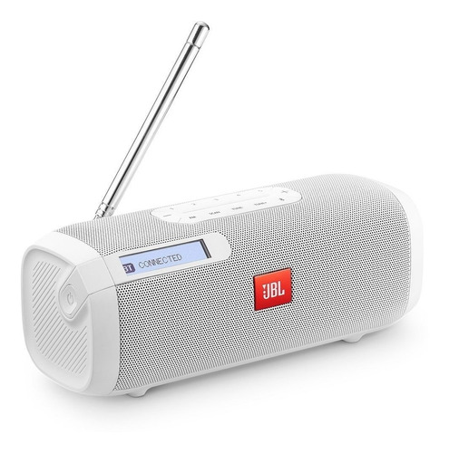 Caixa De Som Portátil Jbl Tuner Fm Com Bluetooth Branca