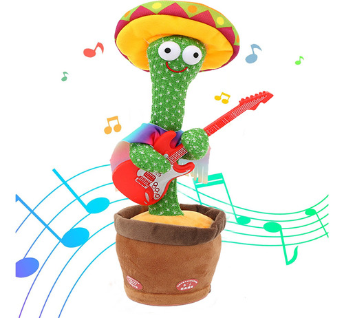 Cactus Bailarin Peluche Felpa Juguete Para Niños Recargable 