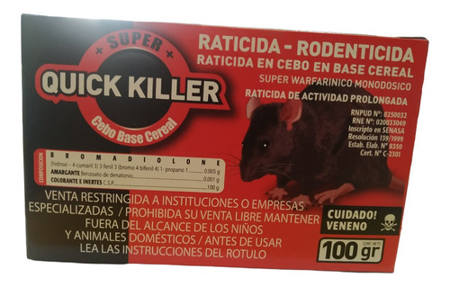 Super Q Killer C X 100 Gr ( 5 Unidades)