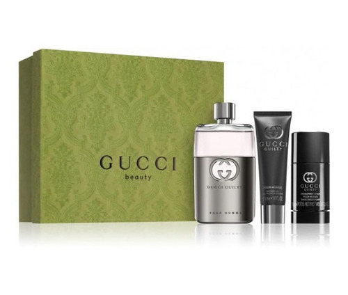 Perfume Gucci Guilty Men 100ml Cofre Kit Masculino 