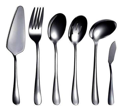 Juego De Cubiertos Para Servir De 6 Piezas, Juego De Utensil