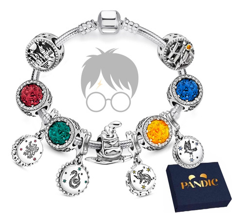 Pulsera Charms Harry Potter Gryffindor, Ravenclaw, Slytherin