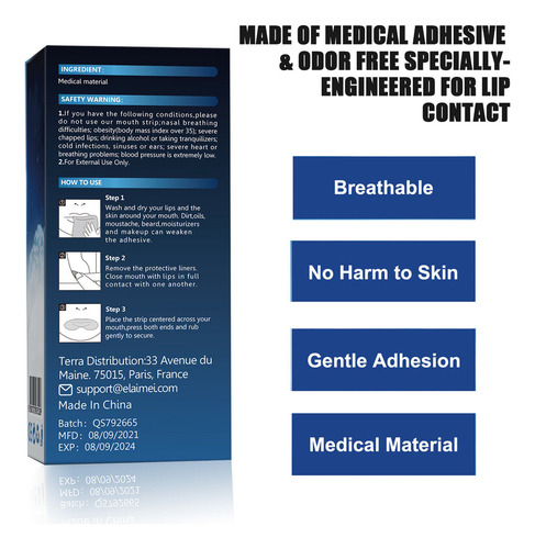 5 X Sleep Strips Strip Strip, Cinta Adhesiva Antironquido,
