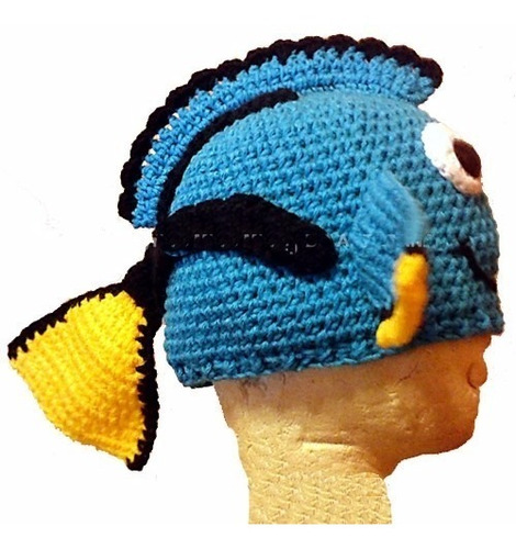 Gorro Tejido Al Crochet De Dory -  Buscando A Nemo
