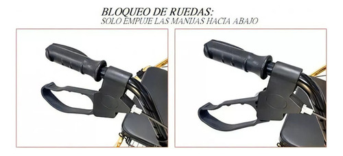 Andador Con Asiento Y 4 Ruedas Plegable Burrito 8 Frenos