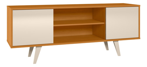Mueble Para Tv 75 Mod Valencia Color Cinamomo/blanco Off White